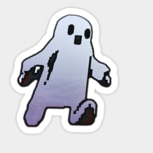 Cartoon White Noise Ghost Sticker